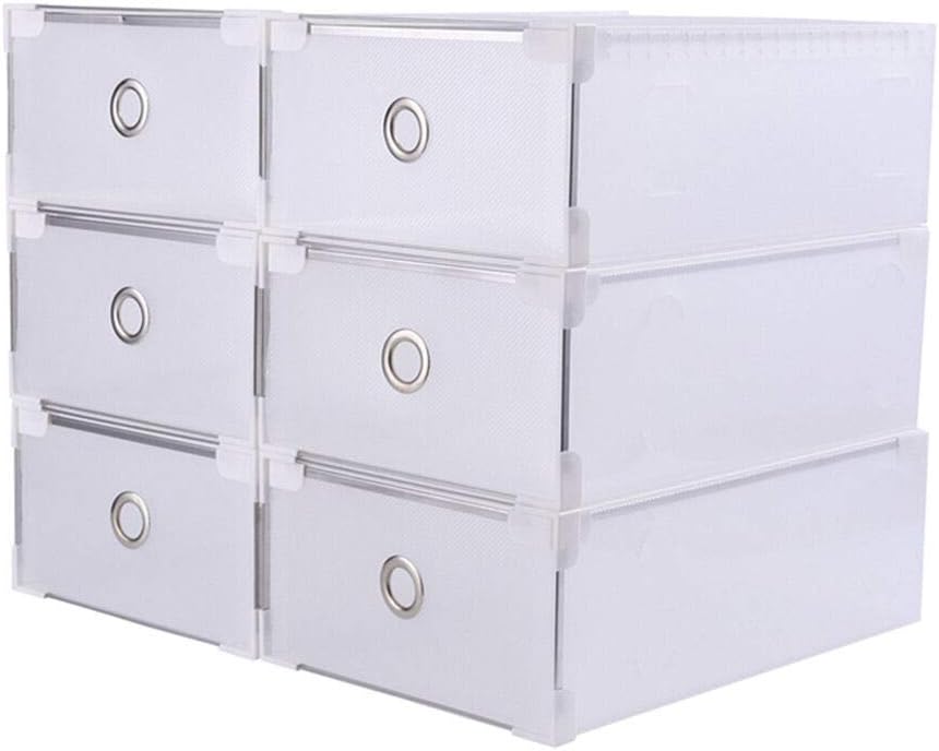RainWeel Schuhkarton, 20x Schuhaufbewahrung Schuhbox Transparent Schuhkasten Schublade Stapelbar Mit