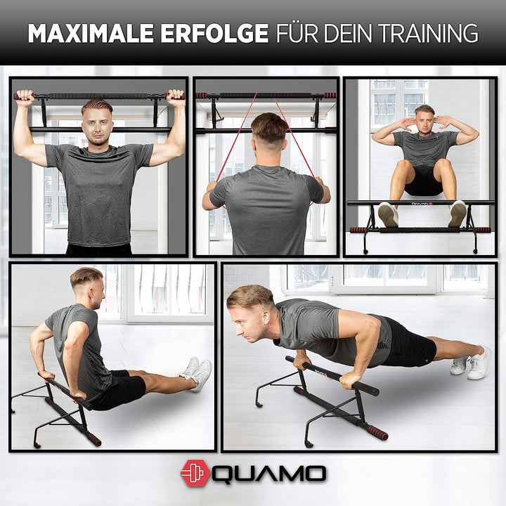 LAVUR Home & Living QUAMO Klimmzugstange für Türrahmen ohne Schrauben - stark belastbare Pull-up Bar