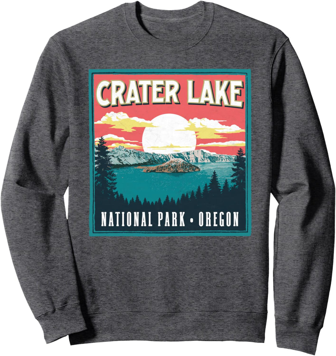 Crater Lake National Park Oregon Vintage Vibe Graphic Sweatshirt