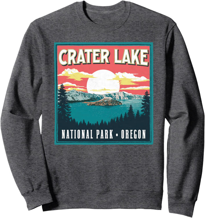 Crater Lake National Park Oregon Vintage Vibe Graphic Sweatshirt