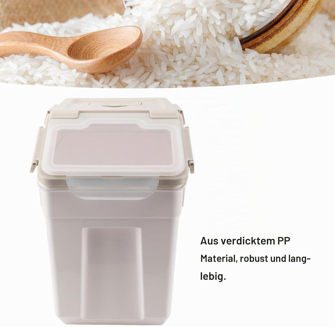 Lebensmittelbehälter, Reisbehälter, Wasserdicht, Verdickter Reis-Aufbewahrungsbehälter mit Messbeche