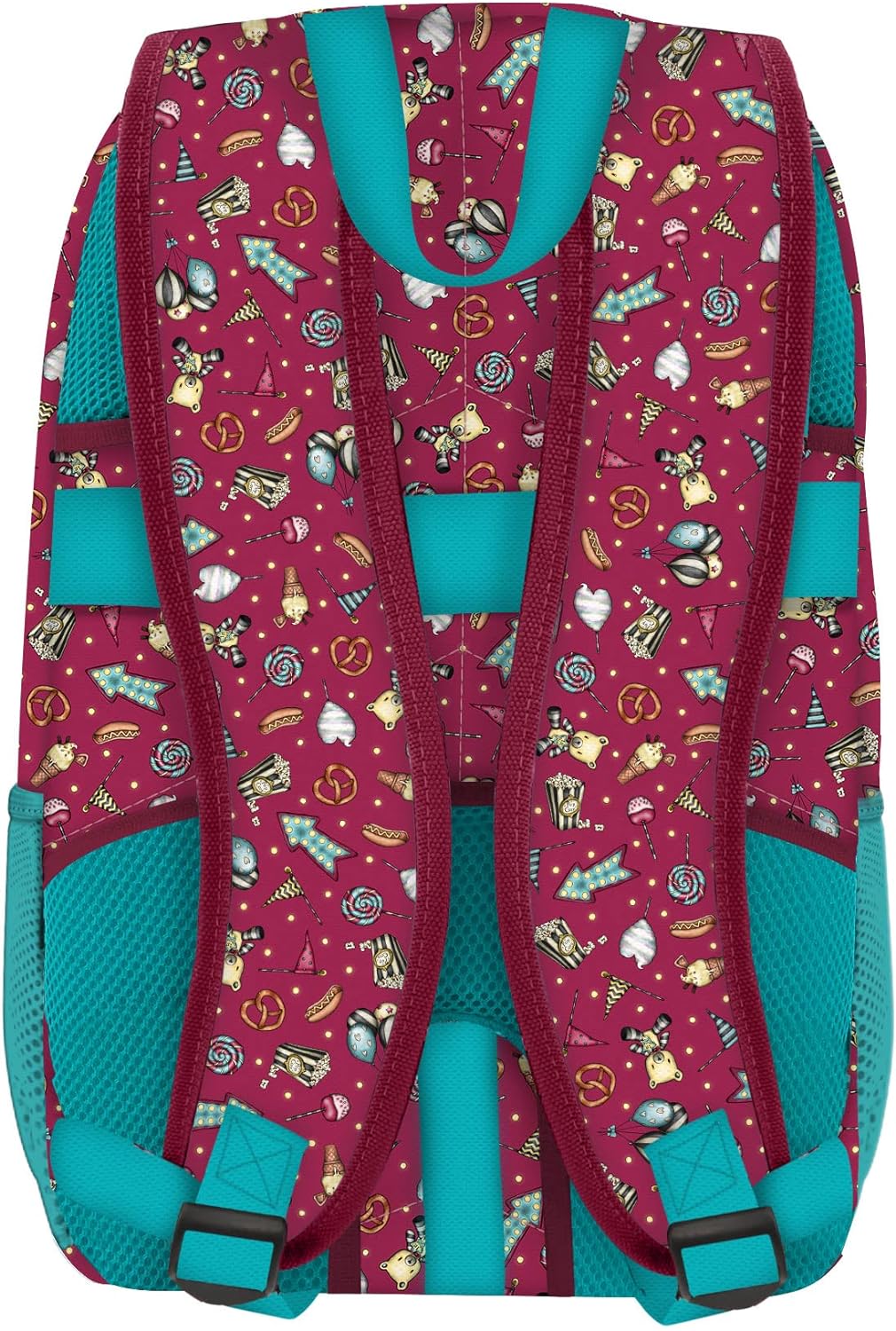 Santoro 1110GJ07T Rucksack 3 Cremalle Adapt. Gorjuss Fairground Feuerwerks, 29 x 45 x 17 cm, blau
