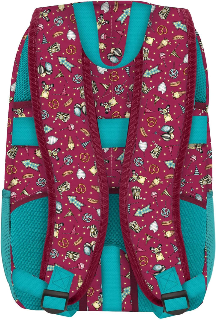 Santoro 1110GJ07T Rucksack 3 Cremalle Adapt. Gorjuss Fairground Feuerwerks, 29 x 45 x 17 cm, blau