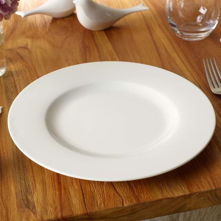 Villeroy & Boch – Twist White Speiseteller 27 Cm Weiss, Spülmaschinenfest, Mikrowellensicher, Teller