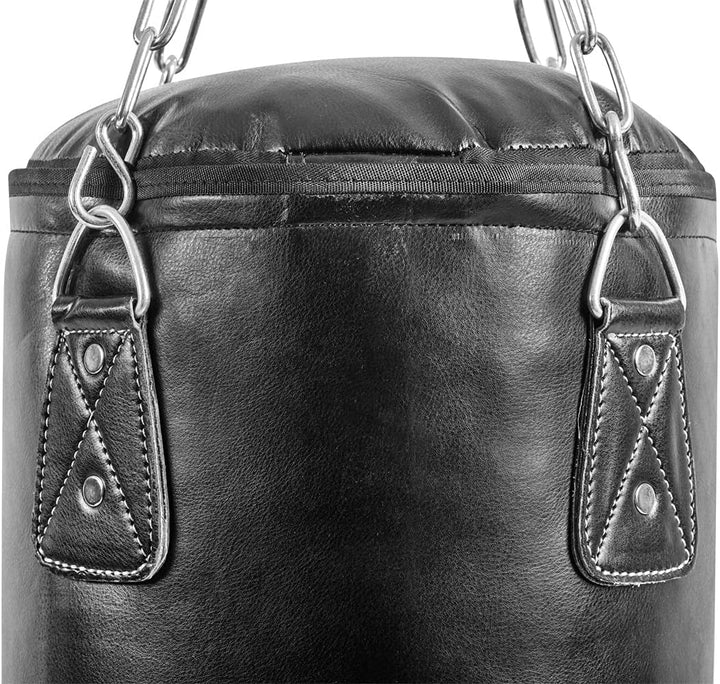 Bad Company Boxsack inkl. Heavy Duty Vierpunkt-Stahlkette I Vinyl Punching Bag, gefüllt/ungefüllt I
