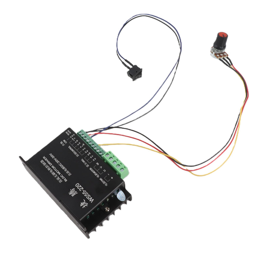 Bewinner Motortreiber Controller mit Kabel, WS55-220 Hochleistungs BLDC Motor Controller mit 3 Phase