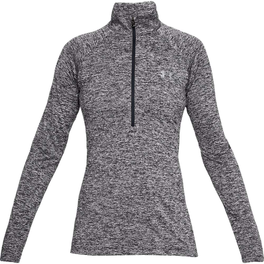 Under Armour Damen Tech Twist 1/2 Zip Langarm Pullover Sweatshirt S Schwarz, S Schwarz