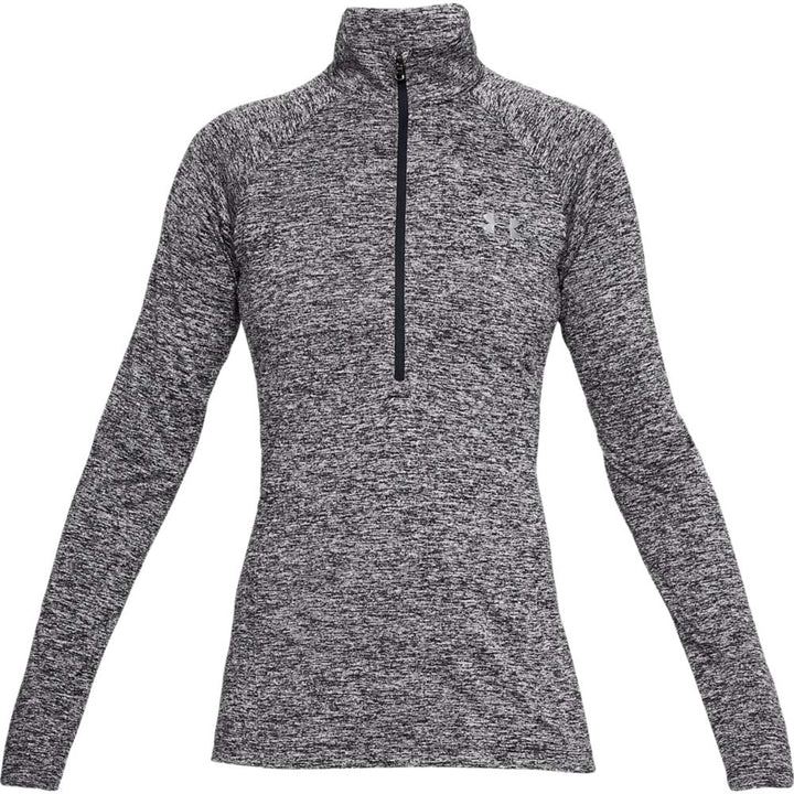 Under Armour Damen Tech Twist 1/2 Zip Langarm Pullover Sweatshirt S Schwarz, S Schwarz