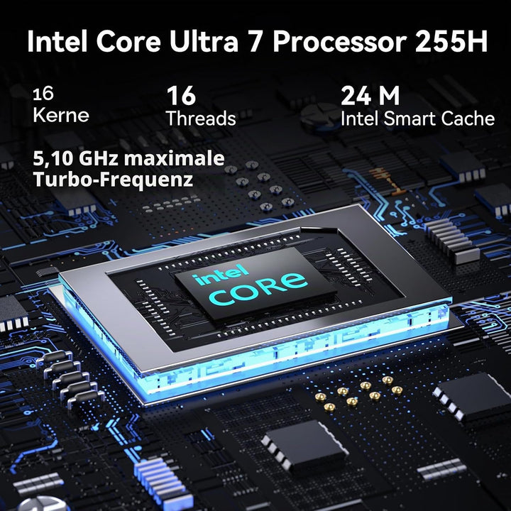 Intel NUC 15 PRO, für ASUS NUC 15 PRO Mini PC – mit Ultra 7 255H, 32GB RAM &amp; 1TB SSD, Win 11 Pro, In