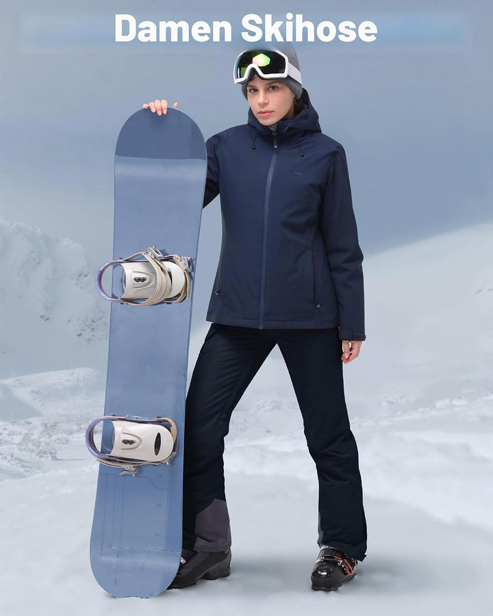 33,000ft Damen Skihose Outdoorhose Wasserdicht Winddichte Softshellhose Warme Gefütterte Thermohose