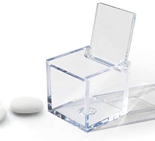 Omada Design Bonbonierre aus Plexiglas mit Deckel, 48 Stücke, quadrat und 5X5X5 cm, ideal als Gesche