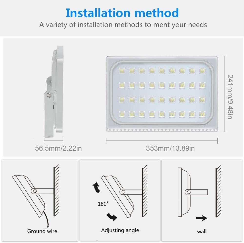 Viugreum LED Strahler Aussen 200W 16000 Lumen 6500k Kaltes Weiss LED Fluter Aussenstrahler Super Bri