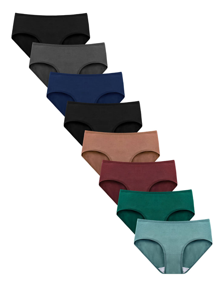 TIICHOO Unterhosen Damen Baumwolle Weich Bequeme Hipster Slips Damen Unterwäsche S 2schwarz/Marine/G