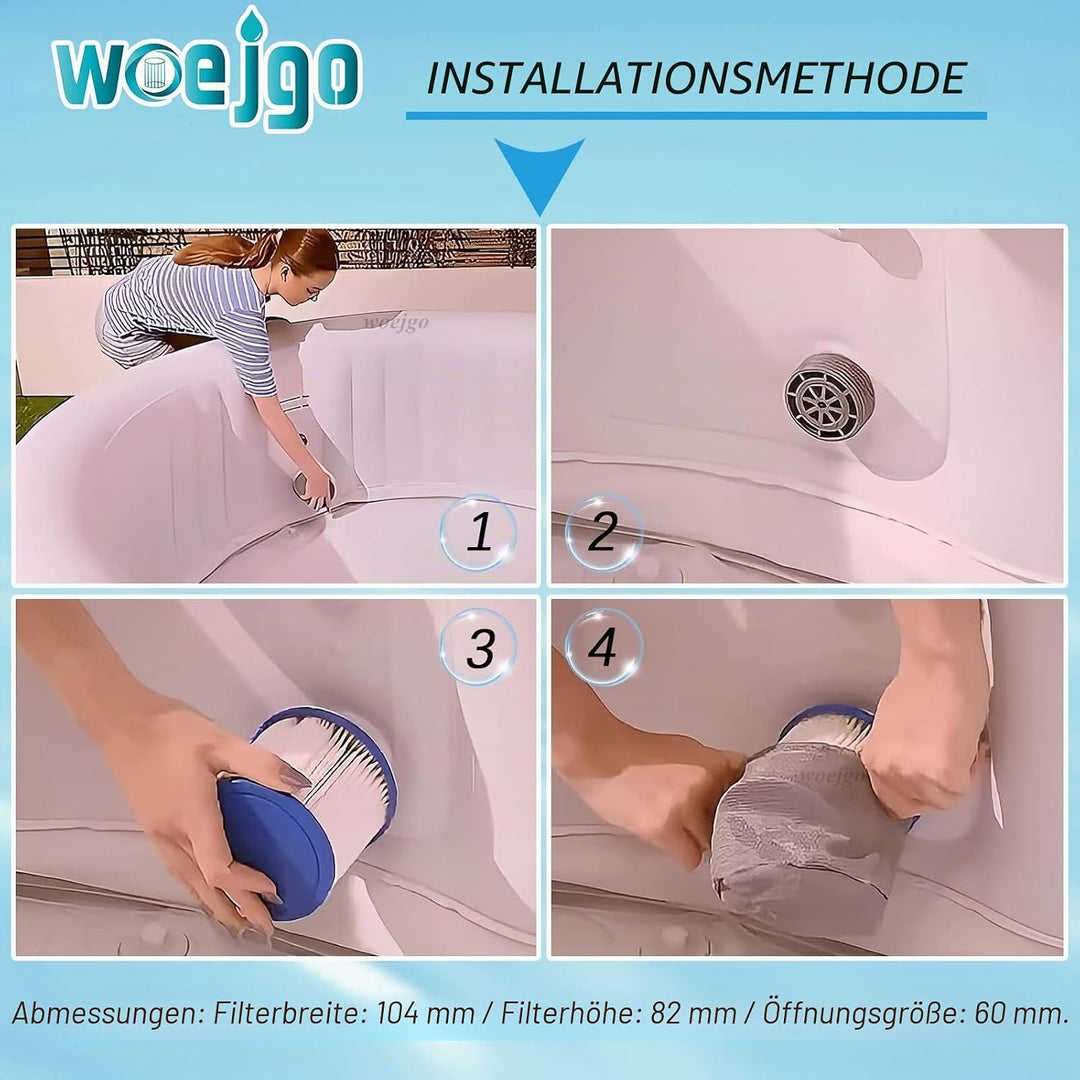 Spa filterkartusche für Whirlpool zubehör,Clever Spa Filter 75 * 100 mm Poolfilter kompatibel Spa Po