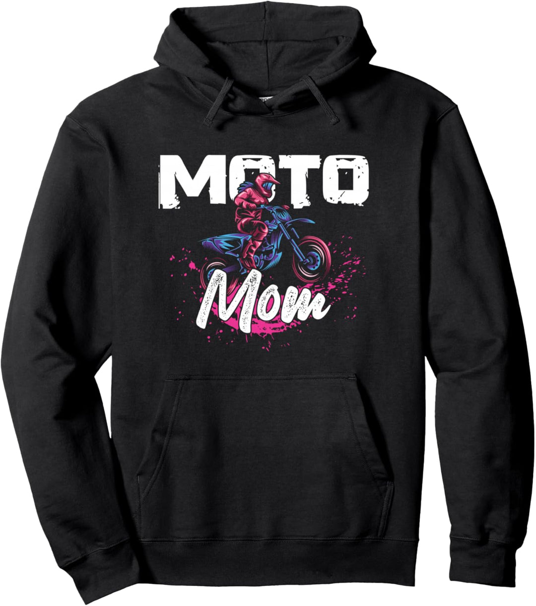 Moto Mom Mutter Extremsportlerin Offroad Dirt Bike Biker Pullover Hoodie