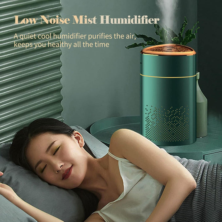 Luftbefeuchter für Schlafzimmer, 1l Cooler Nebel -Top Füllung ätherisches Öl Diffusor 7 Farbwechseln