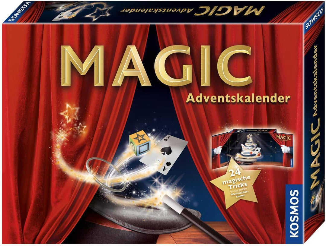 KOSMOS 698867 - MAGIC Zauber Adventskalender 2019, Spannende Zaubertricks und Zauber-Utensilien für