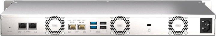 QNAP 4-Bay 1U Short-Depth 12" NAS. Marvell Octeon TX2 CN9130 / CN9131 64-bit Quad-core 2.2 GHz. 4GB