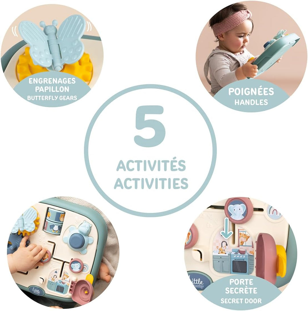 Smoby Little Activity Board ab 1 Jahr (23,5x25 cm) - Lern- &amp; Motorik-Spielzeug mit 5 Aktivitäten in