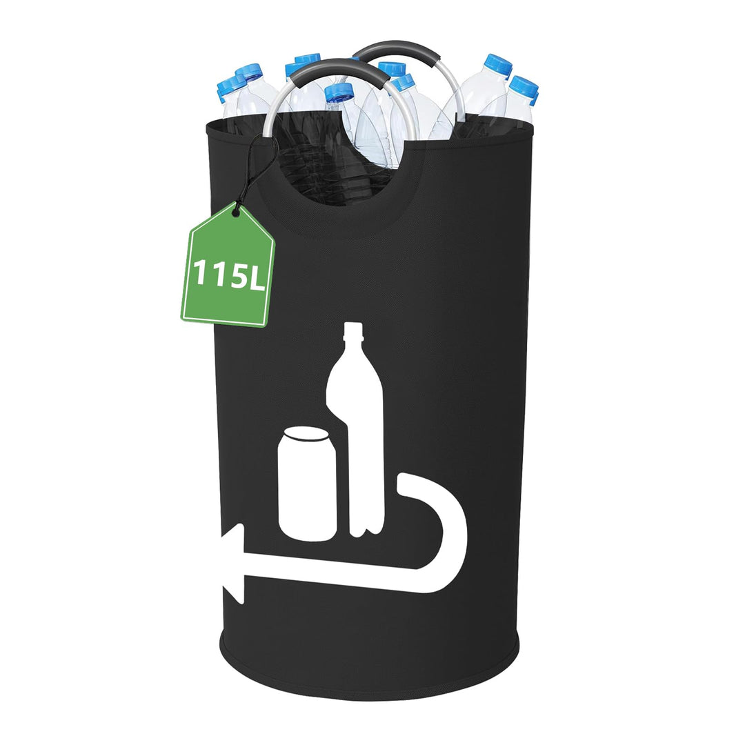 115L Pfandflaschen Sammelbehälter, Gross Faltbar Flaschensammler Altglas Leergut Pfandflaschen Aufbe