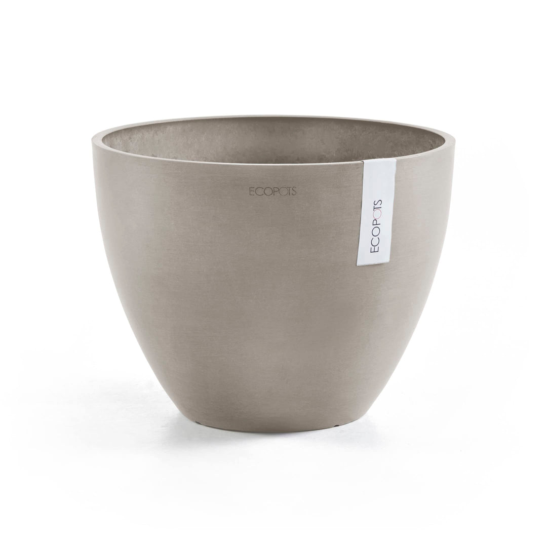 ECOPOTS Blumentopf Antwerp Braun Grau - Durchmesser Ø 30 cm rund gross - Pflanzentopf aus Recycling