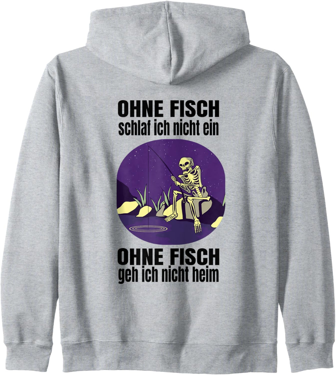Ohne Fisch geh ich nicht heim erfolgloser geduldiger Angler Kapuzenjacke