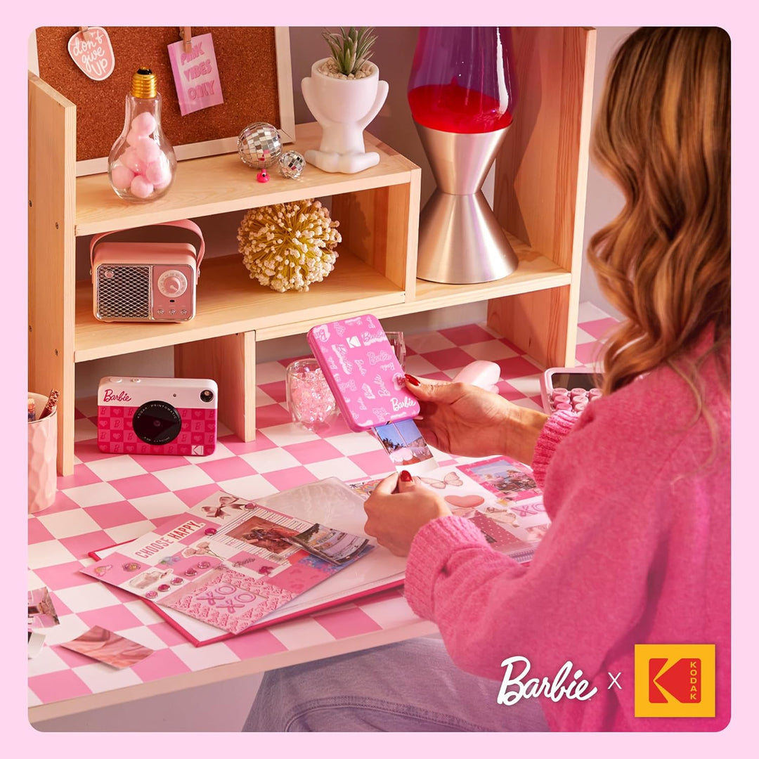 Kodak Barbie x Step Slim Wireless Sofort tragbarer Fotodrucker – Vollfarbige Drucke in Zink 2x3” Auf