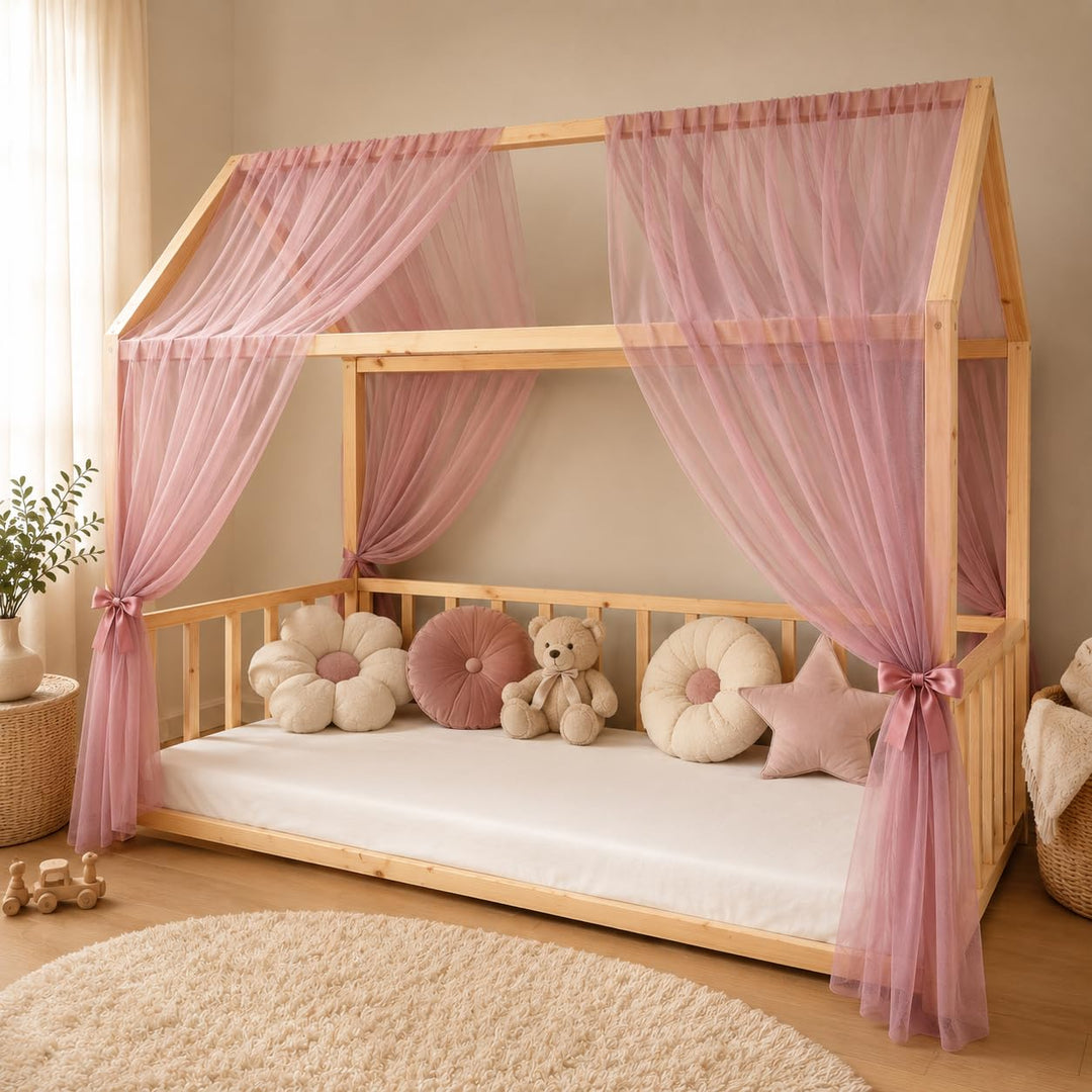 Baby Fancyroom Betthimmel für Hausbett Kinderbett, universell, Premium Tüll, 2-teilig, Hausbetthimme