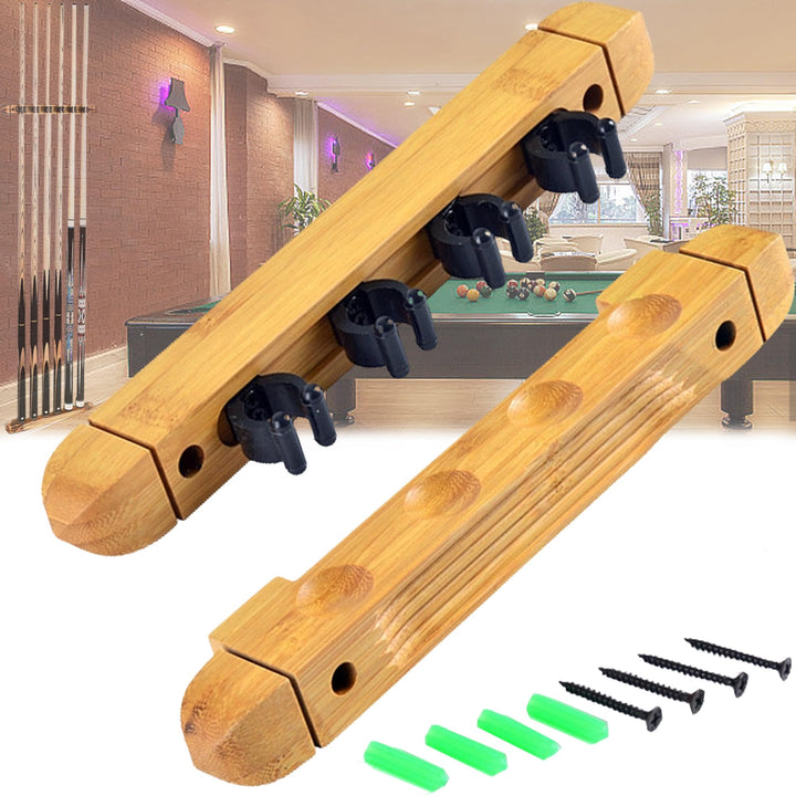 4 Löcher Billard Queue Halter Wandmontierter, Holds 4 Cues Billard Billardqueue-Rack, Pool Wall Moun