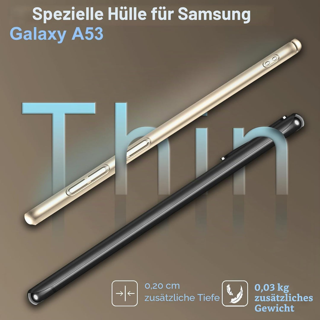 sqgylgl Ultra Dünn Hülle für Samsung Galaxy A53 5G, Extrem Dünn Matte Finish A53 Handyhülle PC Schal