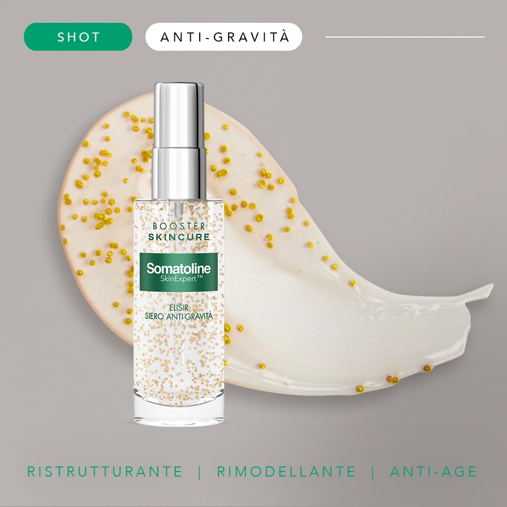 Somatoline SkinExpert Skincure Shot Anti-Gravity Gesichtsserum Anti-Aging mit Vitamin E, 30 ml