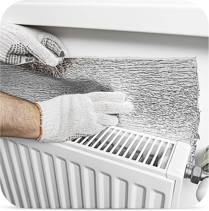 HEIZKÖRPER REFLEXIONSFOLIE 10 M X 0,5 M ISOLIERFOLIE WANDISOLIERUNG REFLEXIONSPLATTE FLOWTOP Reflekt