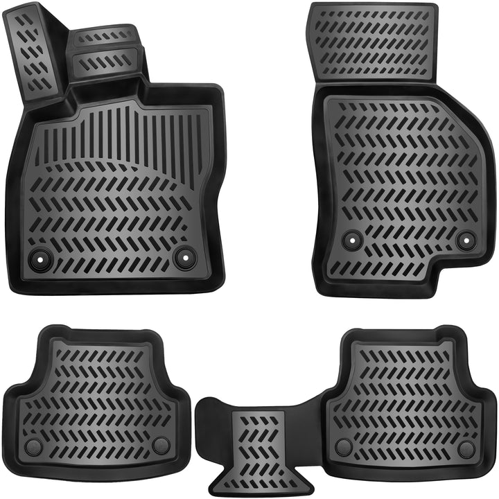 Design 3D Gummimatten Set - für VW Golf 7 Baujahr 2012-2019 | Extra hoher 5cm Rand Golf 7 (Baujahr 2