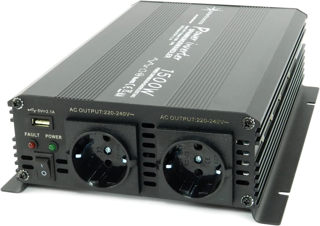 Spannungswandler 24V 1500 3000 Watt 230V - Wechselrichter für den mobilen Anschluss von Haushaltsger