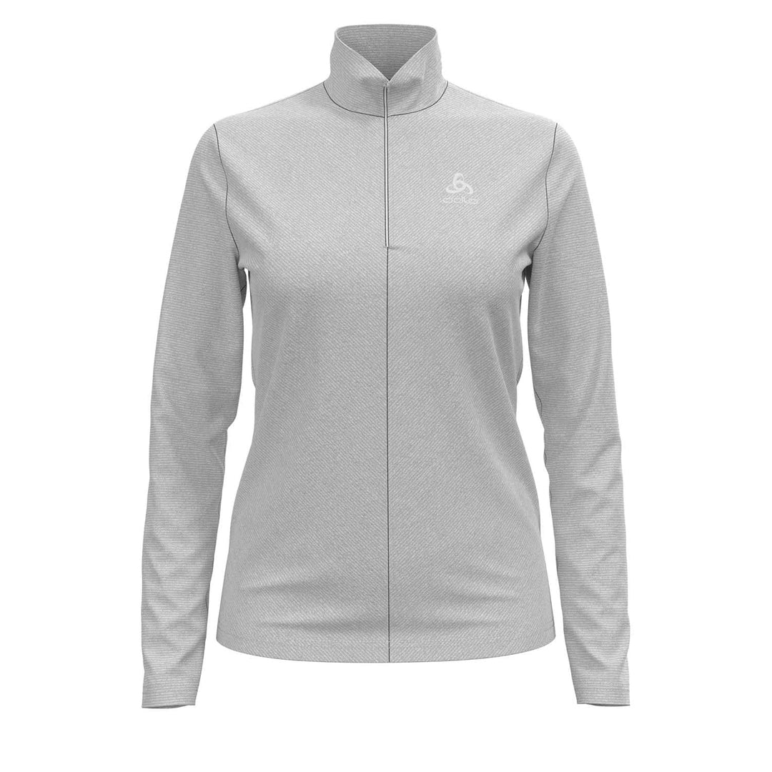 Odlo Damen Midlayer 1/2 Zip Roy Pullover L Odlo Silver Grey - White -