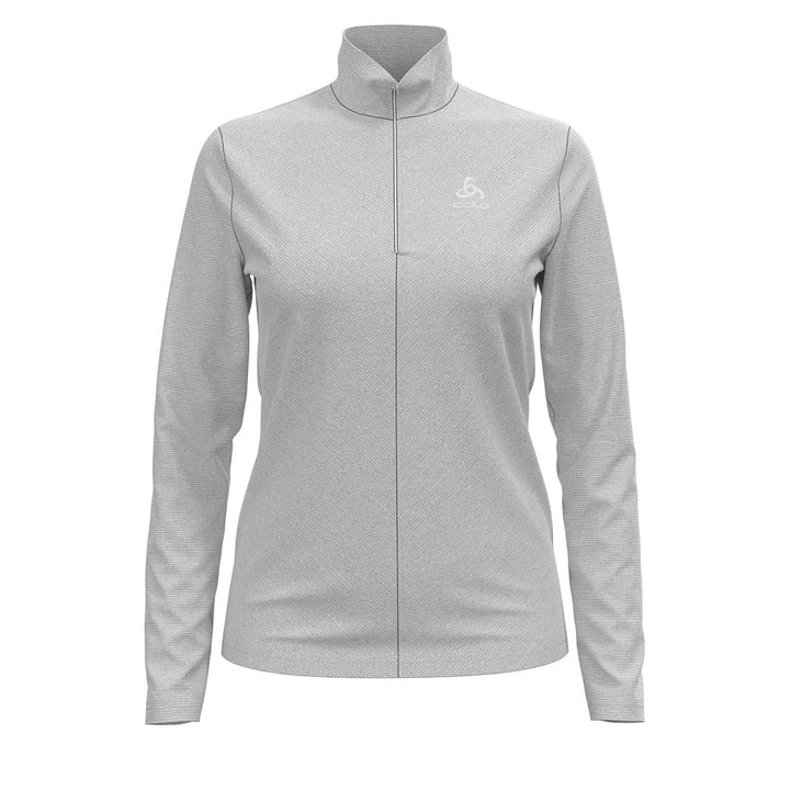 Odlo Damen Midlayer 1/2 Zip Roy Pullover S Odlo Silver Grey - White - Stripes, S Odlo Silver Grey -