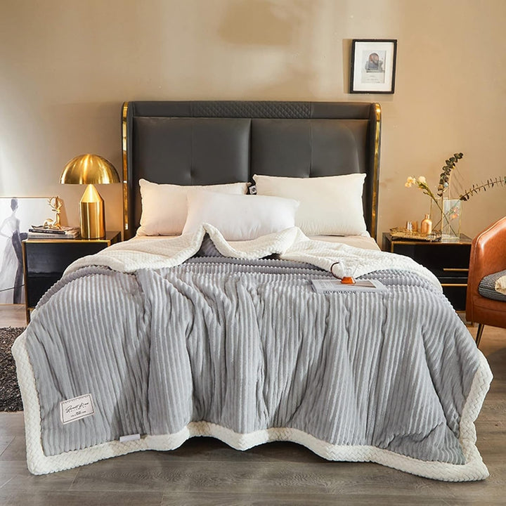 Ergocar Fleecedecke, Kuscheldecke Flauschig Weich und Warme, Sherpa Decke Doppelgesicht Dicke Decke,