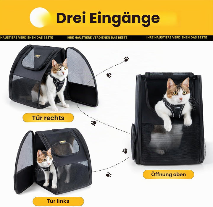 Conlun Katzenrucksack und Hunderucksack für kleine Hunde und Katzen bis zu 7kg, Kleiner Hunde Rucksa