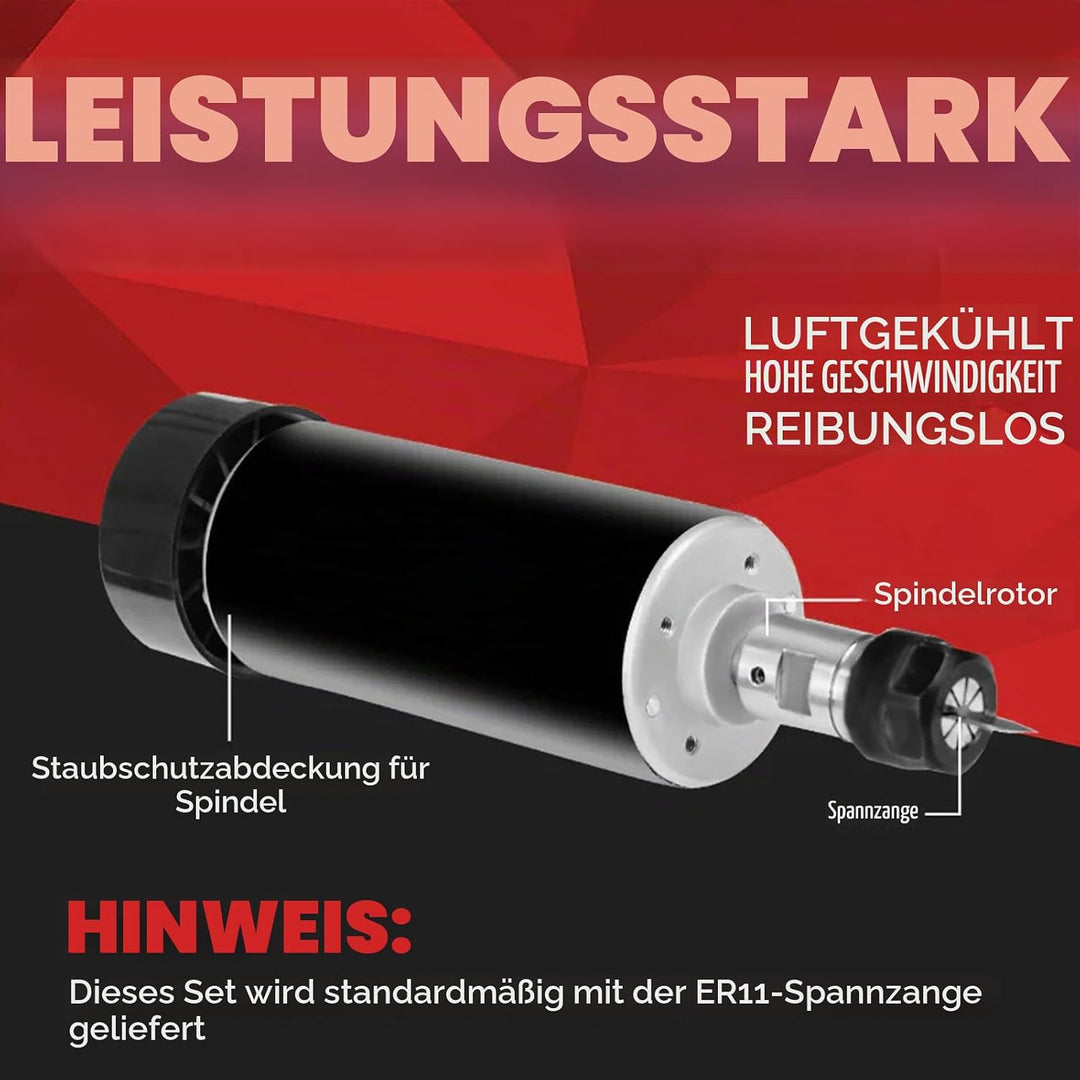 Twotrees TTC450 TT450Pro 500W Spindel-Kit CNC 500W Spindelmotor-Kit Luftgekühlter BLDC-Motor 11000RP