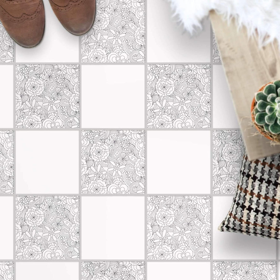 Fliesensticker für - [ Boden Fliesen ] - Aufkleber Folie Sticker für Fliesen Boden - Küche oder Bad