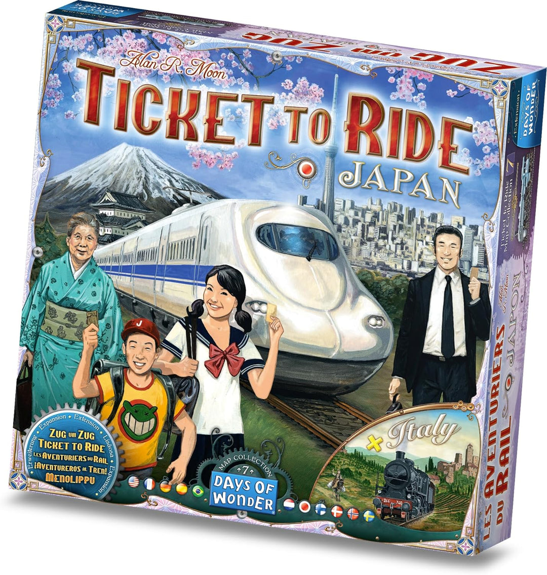 Asmodee | Days of Wonder | Zug um Zug – Japan + Italien | Map-Erweiterung | Familienspiel | Brettspi