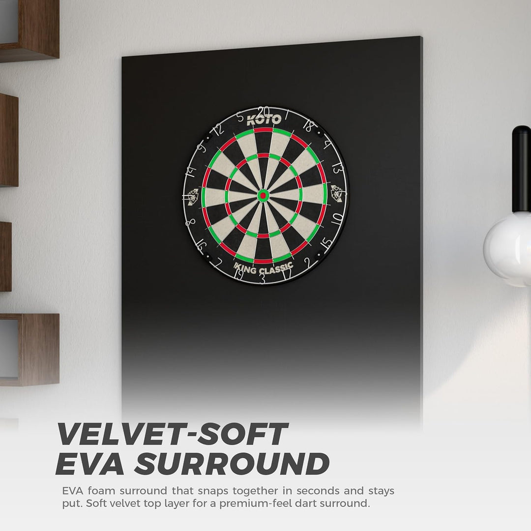 KOTO - 4pcs. Dart Surround, langlebige Dart wandschutz, verhindert Schäden, Eva 6PCS Quadrat Schwarz