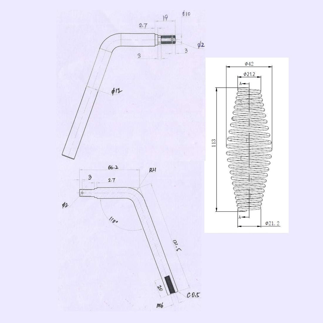 Gooyoou 12,7 cm Edelstahl-Federgriff mit 1,27 cm Stahlstange für Grillgruben, Anhänger, Metallprojek