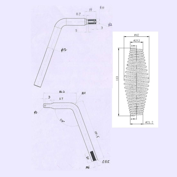 Gooyoou 12,7 cm Edelstahl-Federgriff mit 1,27 cm Stahlstange für Grillgruben, Anhänger, Metallprojek