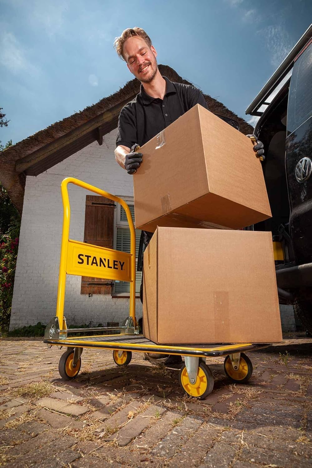 Stanley Plattformwagen PC527 - Transportkarre mit Tragfähigkeit Max. 150KG - Transportwagen Klappbar