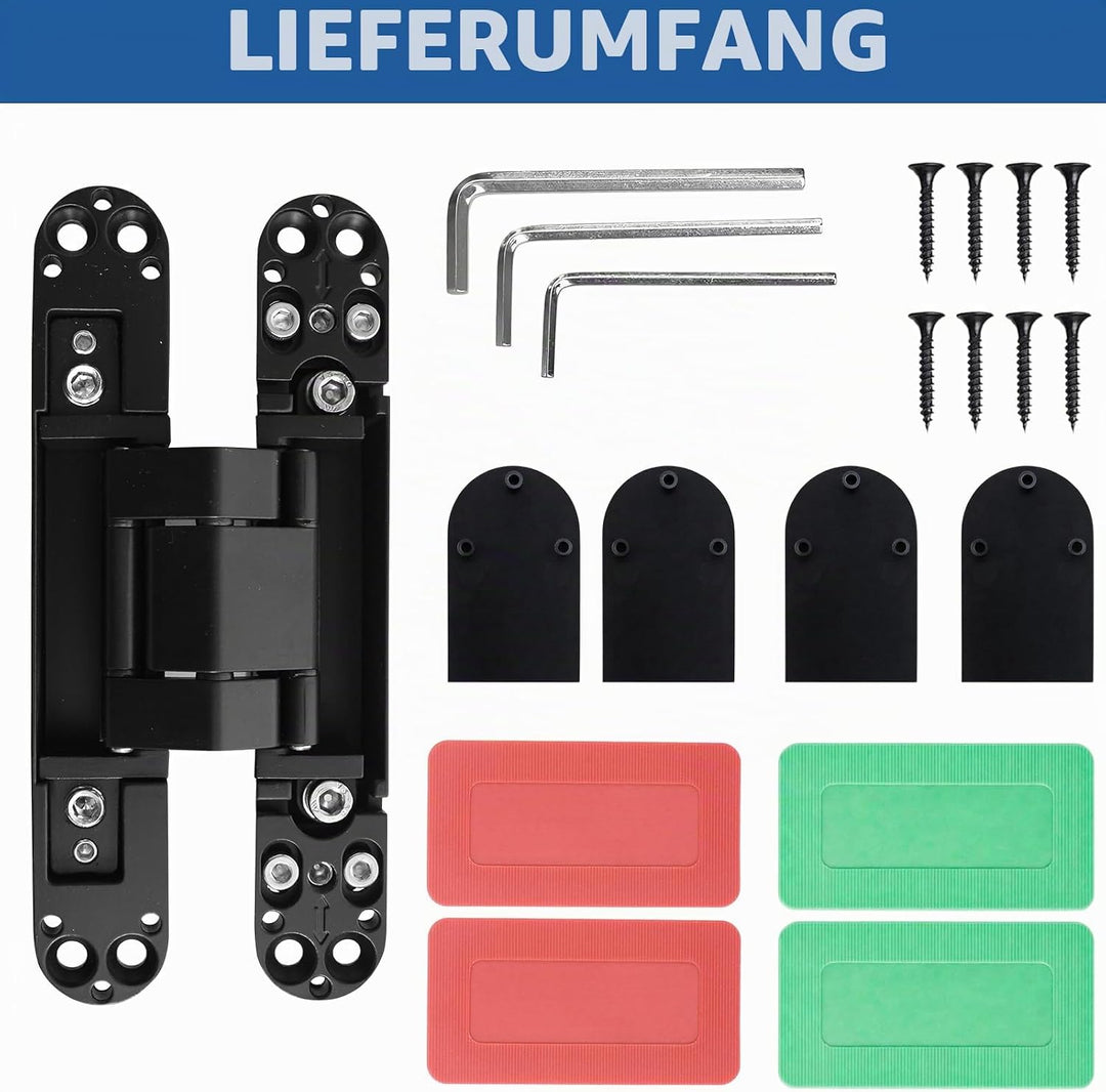 TamBee 15,2 cm Türscharniere versteckte Scharniere unsichtbare Scharniere Schwerlast Zinklegierung 1