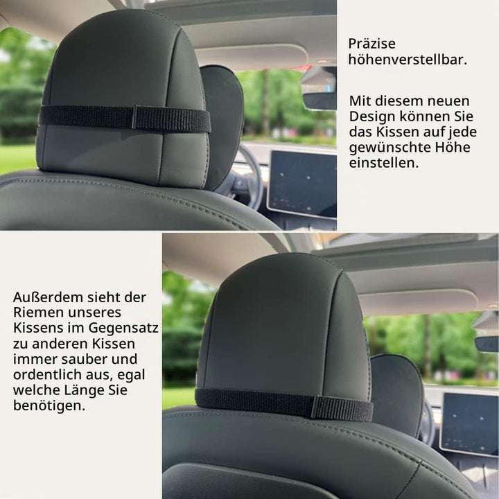 TANOLA TESBEAUTY Tesla Sitz-Kopfstützenkissen, 2 Packungen, Tesla-Nackenkissen, einzigartiges Design