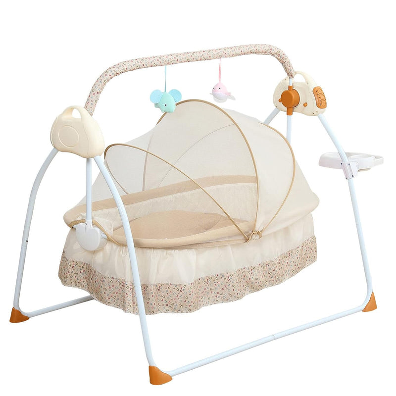 Elektrische Babywiege Kinderbett, automatische Babyschaukel Babybett, Schaukelstuhl Babyschaukel mit