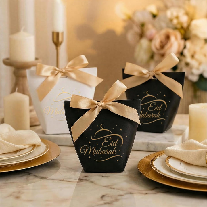 SEKESOER Set mit 24 Eid Mubarak Geschenktüten für Ramadan - Festliche Muslimische Geschenktüten mit