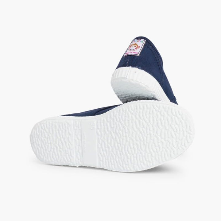 Pisamonas Leinwand-Sneakers Ohne Schnürsenkel Mit Gummispitze Marineblau 21 EU, Marineblau 21 EU